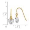 Black Bow Jewelry 14k Yellow Gold Crystal Heart Dangle Earrings - 3 of 4