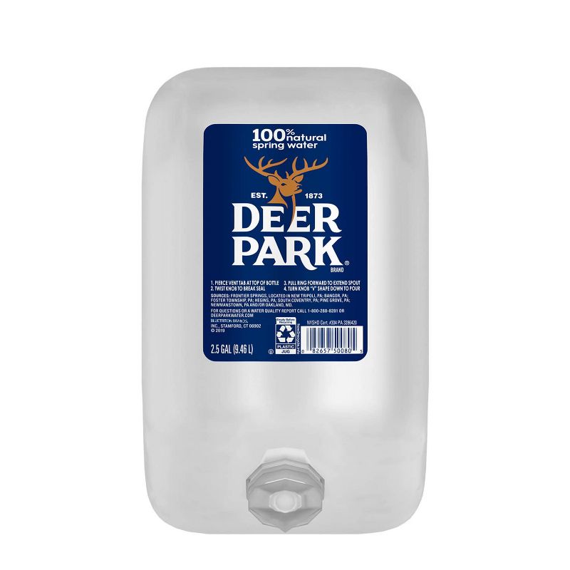 Deer Park Brand 100% Natural Spring Water - 2.5 gal Jug, 1 of 10