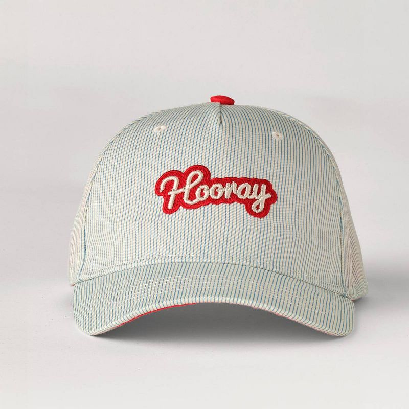 Hooray House Baseball Cap - Blue Stripe