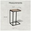 COZAYH Farmhouse C End Table, Accent Furniture with Beaded Edge Tray Top, Black - 2 of 4