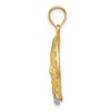 Black Bow Jewelry 14k Two Tone Gold 20mm Satin Sun and Moon Pendant - 2 of 4
