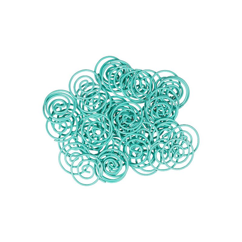 JAM Paper Colored Circular Paper Clips Round Paperclips Teal 2 Packs of 50 21832066B, 5 of 6
