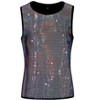 Lars Amadeus Men's Sequin Shiny Nightclub Party Metallic Sleeveless Tank Top - 2 of 4