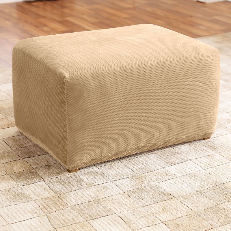 Stretch Pique Oversized Ottoman - Sure Fit, 2 of 4