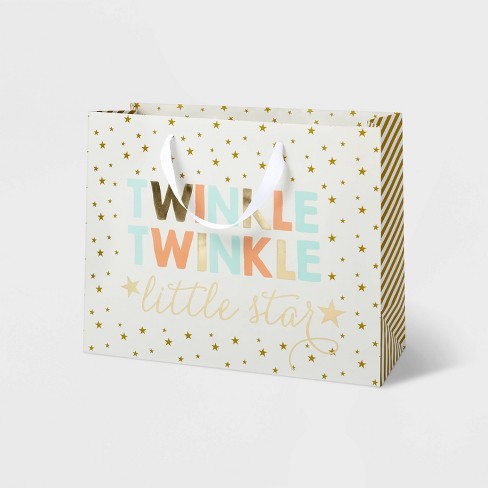 Medium 'twinkle Twinkle Little Star' Baby Shower Gift Bag - Spritz