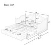 Sapphtopaz Twin Size Daybed with 2 Storage Drawers Wooden Platform Bed Frame with Handrail and Slats Support, Beds for Apartment, Bedroom - 4 of 4