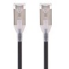 Monoprice Cat6A Ethernet Patch Cable - 1 Feet - Black | Snagless, Double Shielded, Component Level, CM, 30AWG - SlimRun Series - image 2 of 4