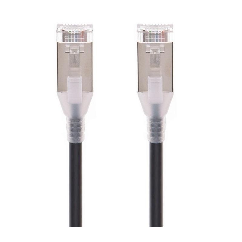 Monoprice Cat6A Ethernet Patch Cable - 15 Feet - Black | Snagless, Double Shielded, Component Level, CM, 30AWG, Networking Cable LAN Modem Router, 2 of 5