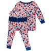 RuffleButts SoftSnooze Toddler Girls Ruffle Long Sleeve Pajama Set - 2 of 4