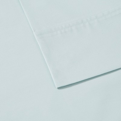 Aqua Twin Cotton Percale Sheet Set
