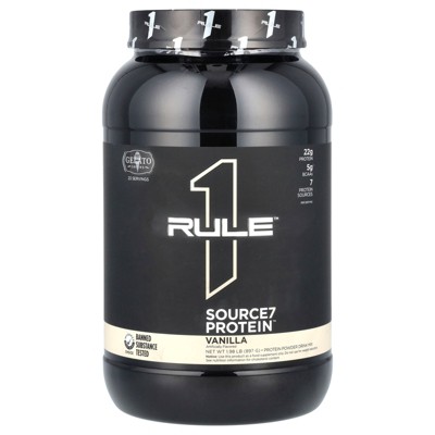 Rule One Proteins Source7 Protein Powder Drink Mix, Vanilla, 1.98 lb (897 g)