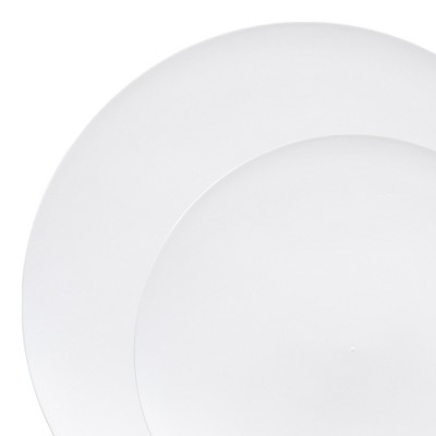 Smarty Had A Party Solid White Organic Plastic Dinnerware Set - 120 Sets