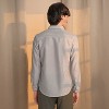 Campus Sutra Men Men's Cloud Grey Mesh-Textured Shirt - 4 of 4