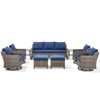 Buenhomino Wicker Outdoor Patio Furniture Set - 9 Piece Patio Conversation Sets with Swivel Rocker Chairs, Ottomans and Sofa, Waterproof Wicker - 2 of 4