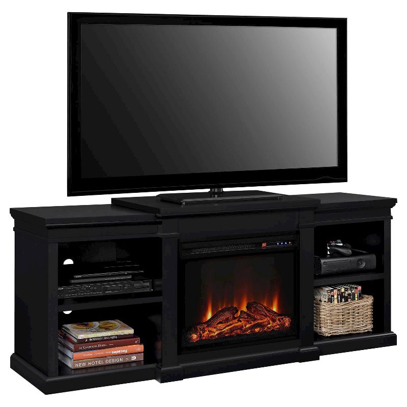Union Electric Fireplace TV Stand with Side Shelves for TVs up to 70" -  Room & Joy, 3 of 7