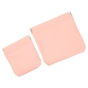 Unique Bargains Mini Portable PU Leather Jewelry Storage Makeup Bag 2 Pcs - 1 of 4