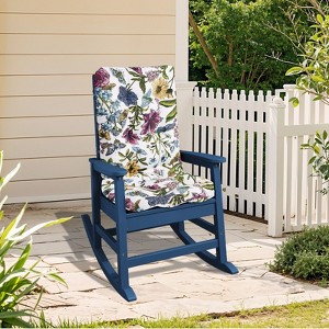 HYLEORY Oversized Outdoor Rocking Chair HDPE Rocking Chair with Cushion, Patio Rocking Chairs,Adirondack Chair for Porch - 1 of 4
