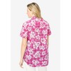 Woman Within Plus Size Short-Sleeve Cotton Campshirt - 3 of 4