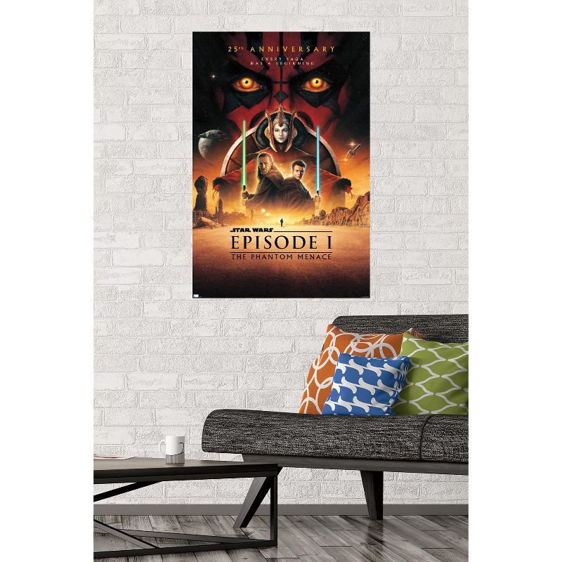 Trends International Star Wars: The Phantom Menace - 25th Anniversary One Sheet Unframed Wall Poster Prints, 2 of 7