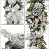 9 ft Prelit Christmas Garland with LED Lights and Ball Ornaments Bow and Candy Cane, Xmas Garland for Fireplace Banister - 3 of 4
