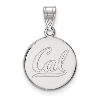 Black Bow Jewelry 10k White Gold California Berkeley Golden Bears NCAA Medium Pendant