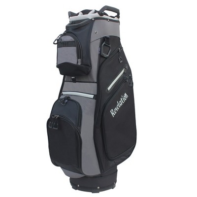 Revelation Golf "The General" Deluxe Cart Bag 14-way Top - Grey /Black /Grey