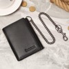 Mens Wallet with Chain, Genuine Leather Trifold Wallet RFID Blocking Anti-Theft Chain - 4 of 4