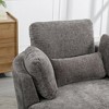 Hrinhom 42" W Oversized Barrel Chair,Modern Chenille Swivel Sofa Chair with Metal Base - 2 of 4