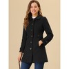 INSPIRE CHIC Women's Winter Classic Single Breasted Outwear Overcoat with Pockets - 2 of 4