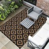 Outdoor Rug Waterproof Plastic Straw Rug Reversible Rug for Patios Decks Porch Camper Balcony Backyard - 2 of 4