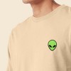 Dalix Alien Embroidered Cotton Classic Fit Long Sleeve Crewneck Tee Shirt Mens - 4 of 4