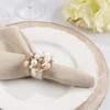 Saro Lifestyle Seashore Splendor Beaded Resin Napkin Ring (Set of 4), Off-White - 3 of 3