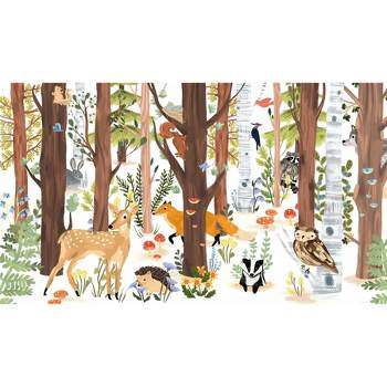 Forest Animal Hide and Seek Peel and Stick Wall Mural - RoomMates