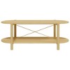 vidaXL Coffee Table Brown Engineered Wood 43.3x18.9x15.7 in Storage - 4 of 4
