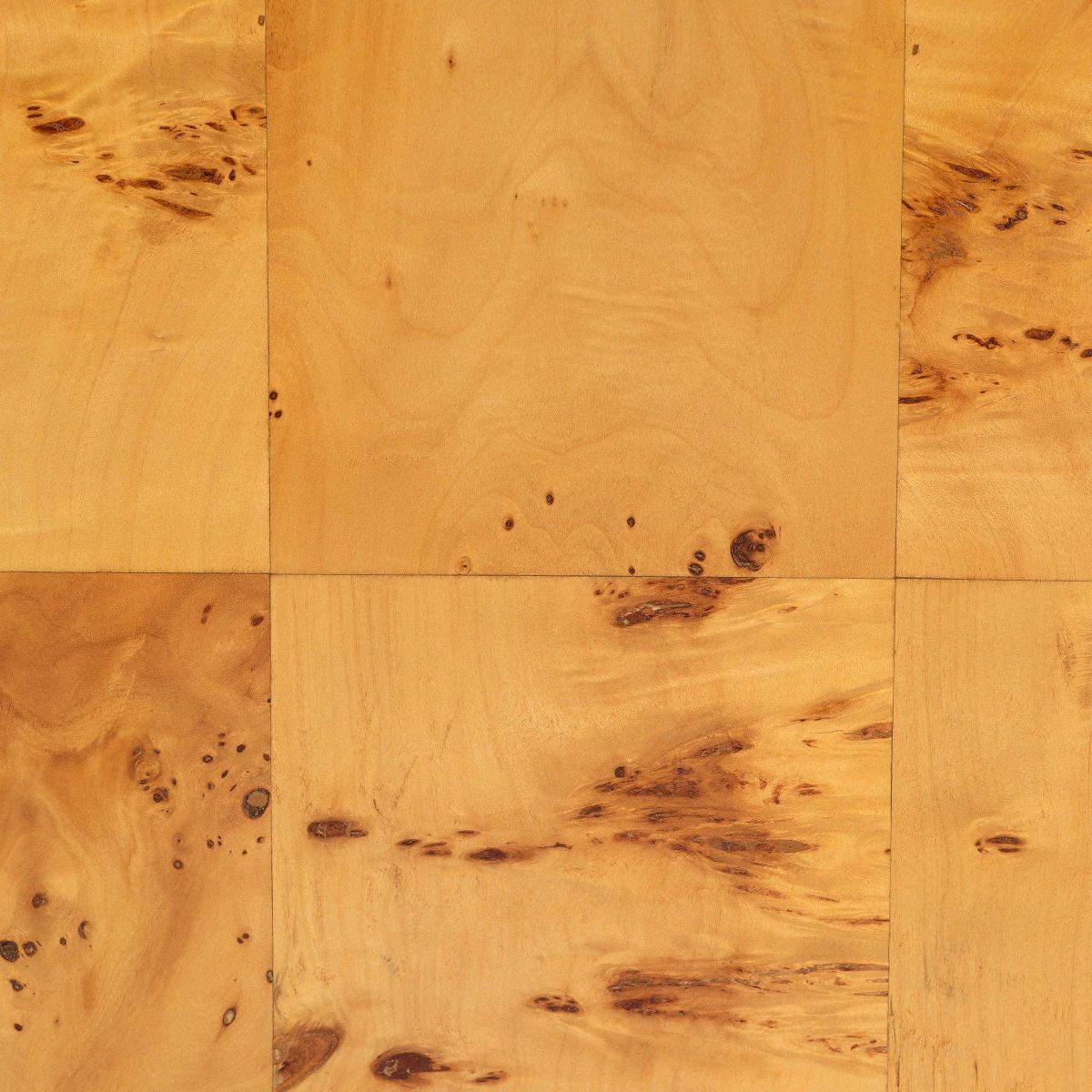 bali & pari Netra Real Burl Wood 6 Drawer Dresser Light Mappa Burl - thumbnail 4