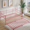Folding Chairs 2 Pack - Heavy Duty Metal Slats Mattress Foundation, No Box Spring Needed, Easy Assembly, Stylish Headboard, Twin Daybed with Trundle. - 2 of 4