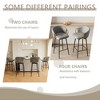 Lirago Set of 2 Gray Velvet Swivel Bar Stools-30" Modern High Back Chairs with Black Accents for Home & Commercial Use - 3 of 4