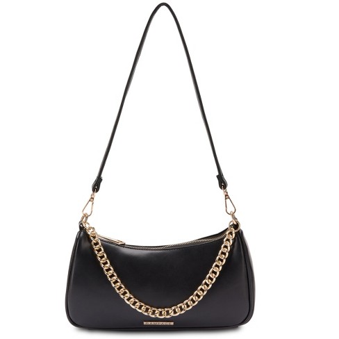 Rampage Women s Small Baguette Shoulder Bag With Chain Detail