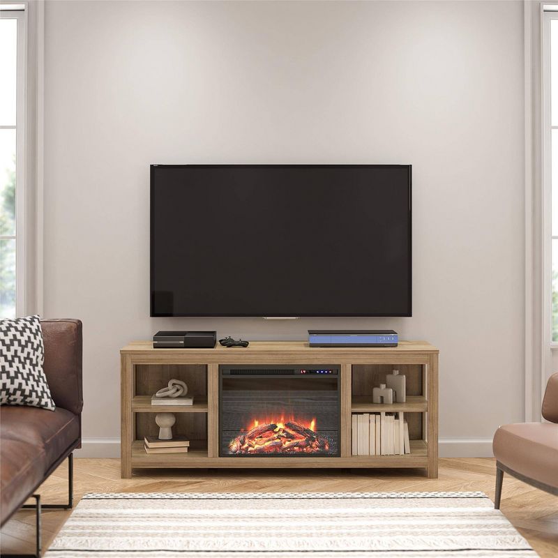 Ember Isle Electric Fireplace TV Console For TVs Up To 74" - Room & Joy, 3 of 13