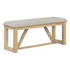 NicBex Dining Table Set for 6 Retro Rectangular Table with Trestle Base 4 Chairs and 1 Bench for Kitchen - 2 of 4