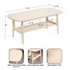 Kate and Laurel Niles Wood Coffee Table, 44x22x18, Natural - 2 of 4