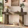 Tribesigns 63-Inch Solid Wood Console Table with Triangle Legs, Farmhouse Hallway Tables for Entryway, Foyer, Living Room - 2 of 4