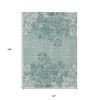 Sage Fern Green And Ivory Floral Washable Indoor Outdoor Area Rug - 3 of 4