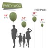 PartyWoo Balloons Sage Green Matte 18 12 10 5 Inch 100 pcs - 2 of 4