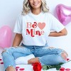 Simply Sage Market Women's Be Mine Heart Bold Short Sleeve Garment Dyed Tee - 3 of 4