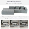 116.5" Boucle Upholstered Free-Combination Modular Sectional Sofa with Two Pillows - 2 of 4