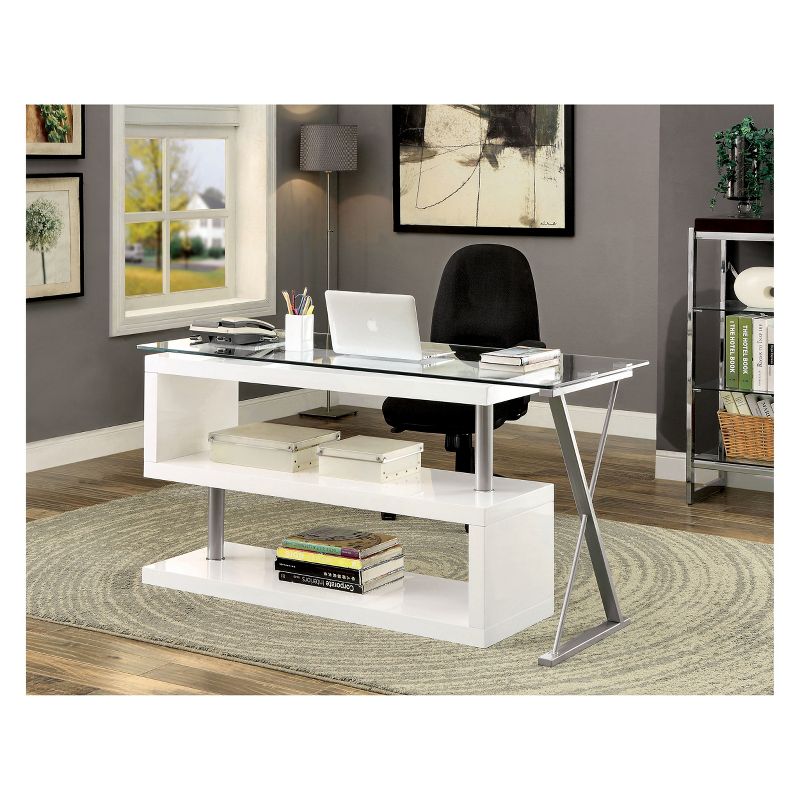 Nagini Swivel Computer Desk Glossy - HOMES: Inside + Out, 4 of 7