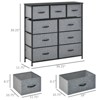 FONTOI Storage Unit with 9 Drawers Chest&Wood Top, Organizer Tower for Bedroom, Hallway, Closet, Entryway, Black&Grey, 11.8"*39.3"*39.3" - 3 of 4