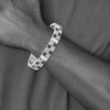 Black Bow Jewelry Men's 11mm Checkered Stainless Steel Bracelet, 8.25 Inch - 4 of 4