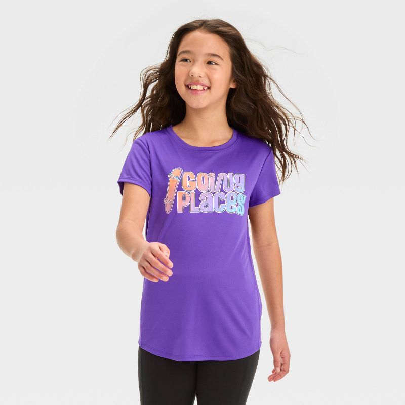 Girls' Short Sleeve Graphic T-Shirt - All In Motion™, 1 of 6